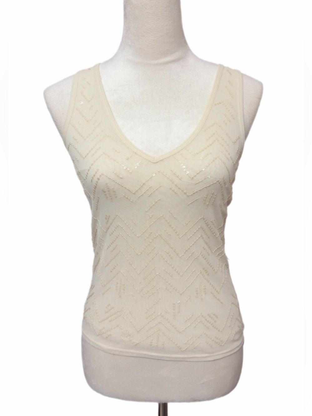 The Limited sequin v-neck tank top